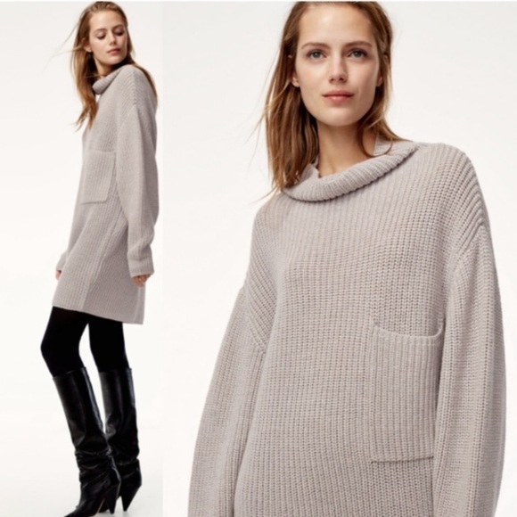 Aritzia Wilfred Jasmeen Sweater Dress, Green - Picture 5 of 12